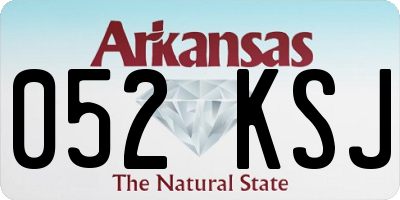 AR license plate 052KSJ
