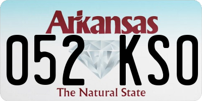 AR license plate 052KSO