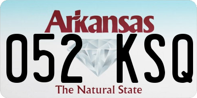 AR license plate 052KSQ
