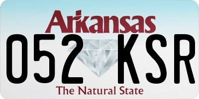 AR license plate 052KSR
