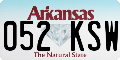 AR license plate 052KSW