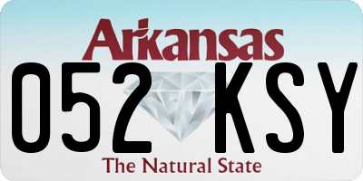 AR license plate 052KSY