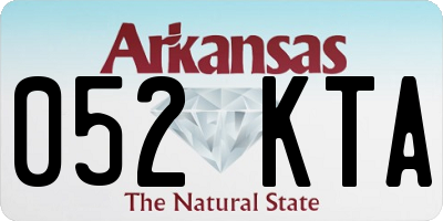 AR license plate 052KTA