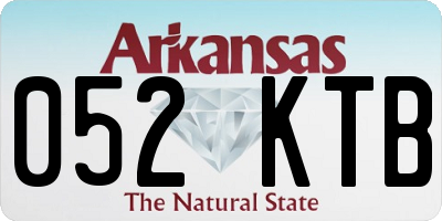 AR license plate 052KTB