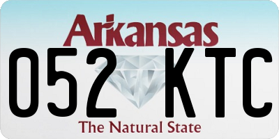 AR license plate 052KTC