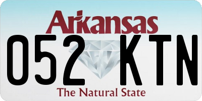 AR license plate 052KTN