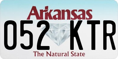 AR license plate 052KTR
