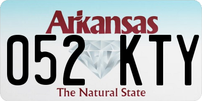 AR license plate 052KTY