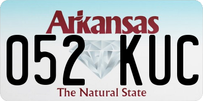 AR license plate 052KUC