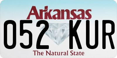 AR license plate 052KUR