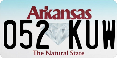 AR license plate 052KUW