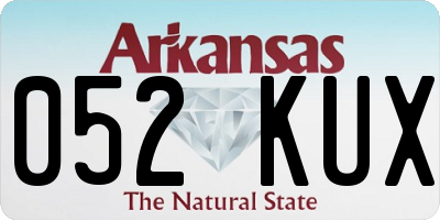 AR license plate 052KUX
