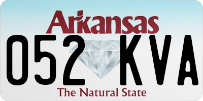 AR license plate 052KVA