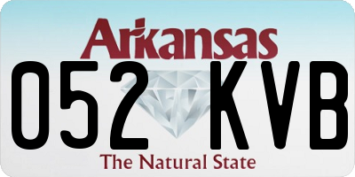 AR license plate 052KVB