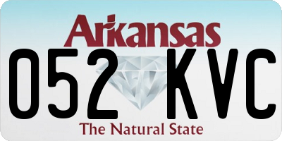 AR license plate 052KVC