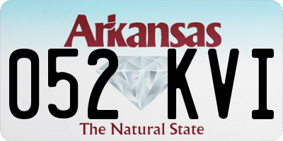 AR license plate 052KVI
