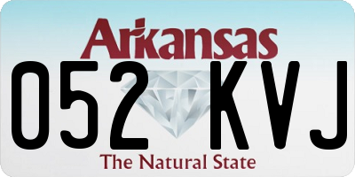 AR license plate 052KVJ