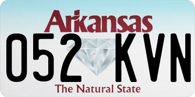 AR license plate 052KVN