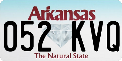 AR license plate 052KVQ