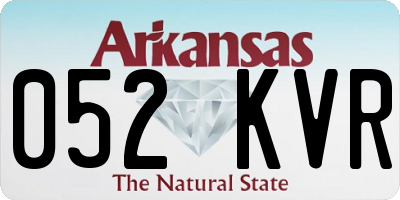 AR license plate 052KVR
