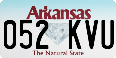 AR license plate 052KVU