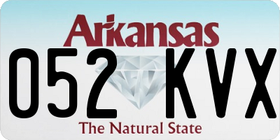 AR license plate 052KVX