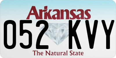 AR license plate 052KVY