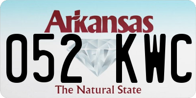 AR license plate 052KWC