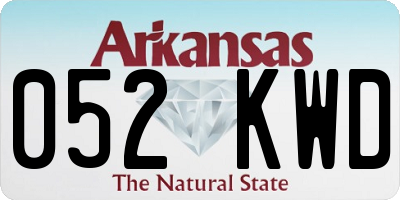 AR license plate 052KWD