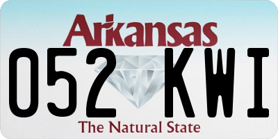 AR license plate 052KWI