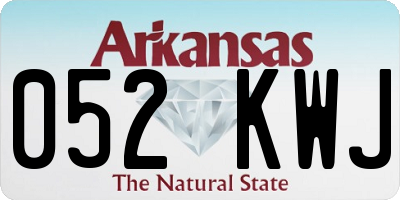 AR license plate 052KWJ