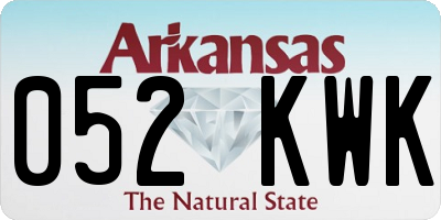 AR license plate 052KWK