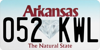AR license plate 052KWL