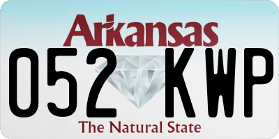 AR license plate 052KWP