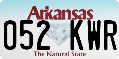 AR license plate 052KWR