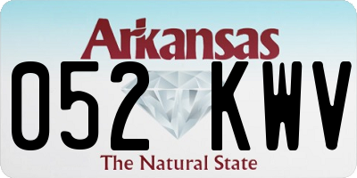 AR license plate 052KWV