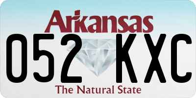 AR license plate 052KXC