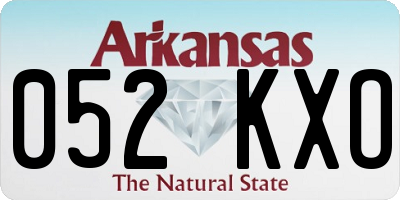AR license plate 052KXO
