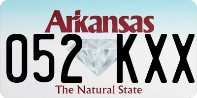 AR license plate 052KXX