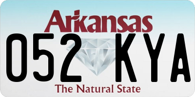 AR license plate 052KYA
