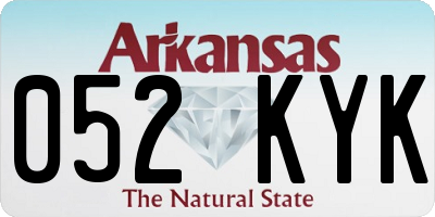 AR license plate 052KYK
