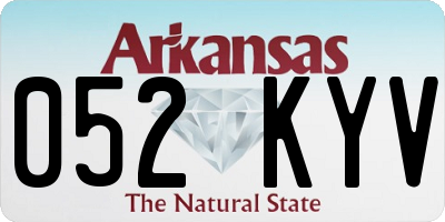 AR license plate 052KYV
