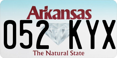 AR license plate 052KYX