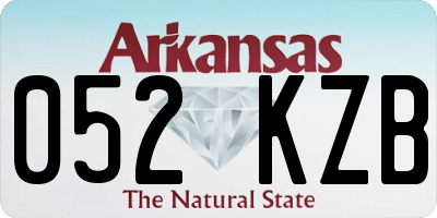 AR license plate 052KZB