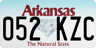 AR license plate 052KZC