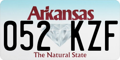 AR license plate 052KZF
