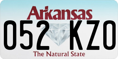 AR license plate 052KZO