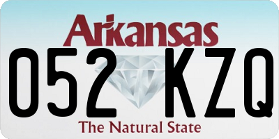 AR license plate 052KZQ