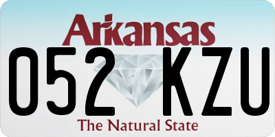 AR license plate 052KZU