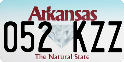 AR license plate 052KZZ
